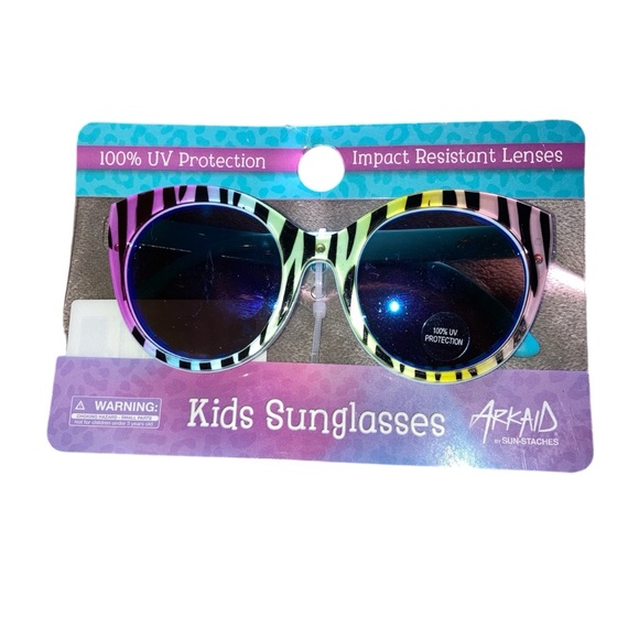 Rainbow Zebra Cat Eye Sunglasses - Picture 5 of 6